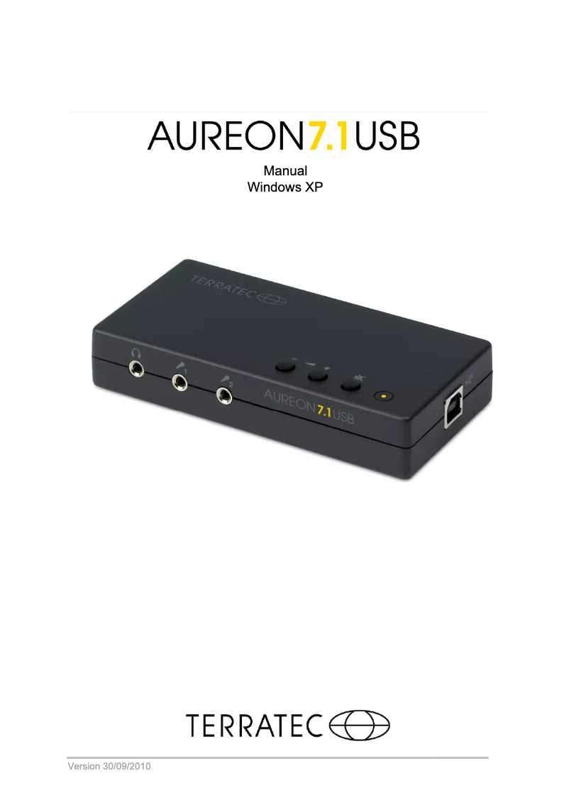 Image de la première page du manuel de l'appareil Aureon 7.1 USB
