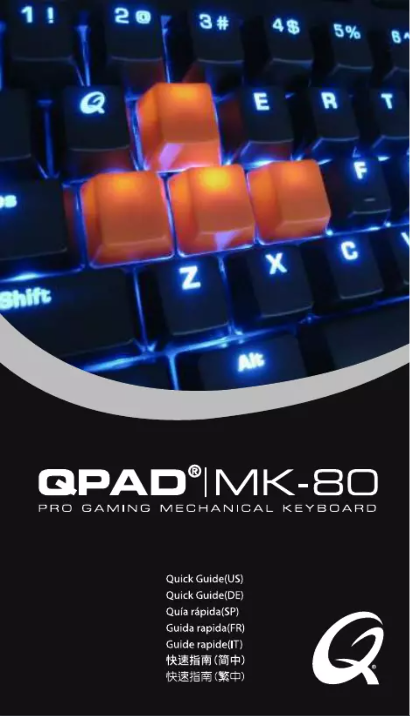 Page n°1 - Manuel utilisateur QPAD MK80