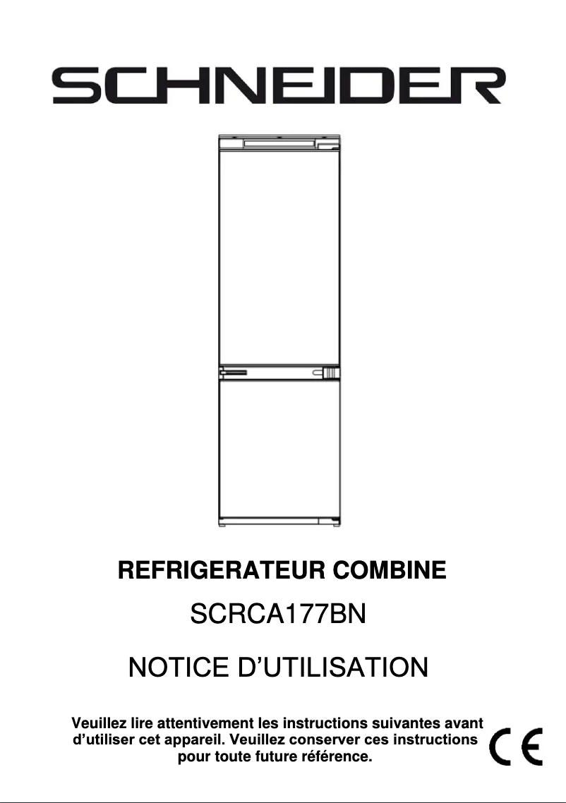 Page 1 de la notice Mode d'emploi Schneider SCRCA177BN