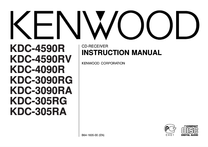 Page n°1 - Manuel utilisateur Kenwood KDC-4090R