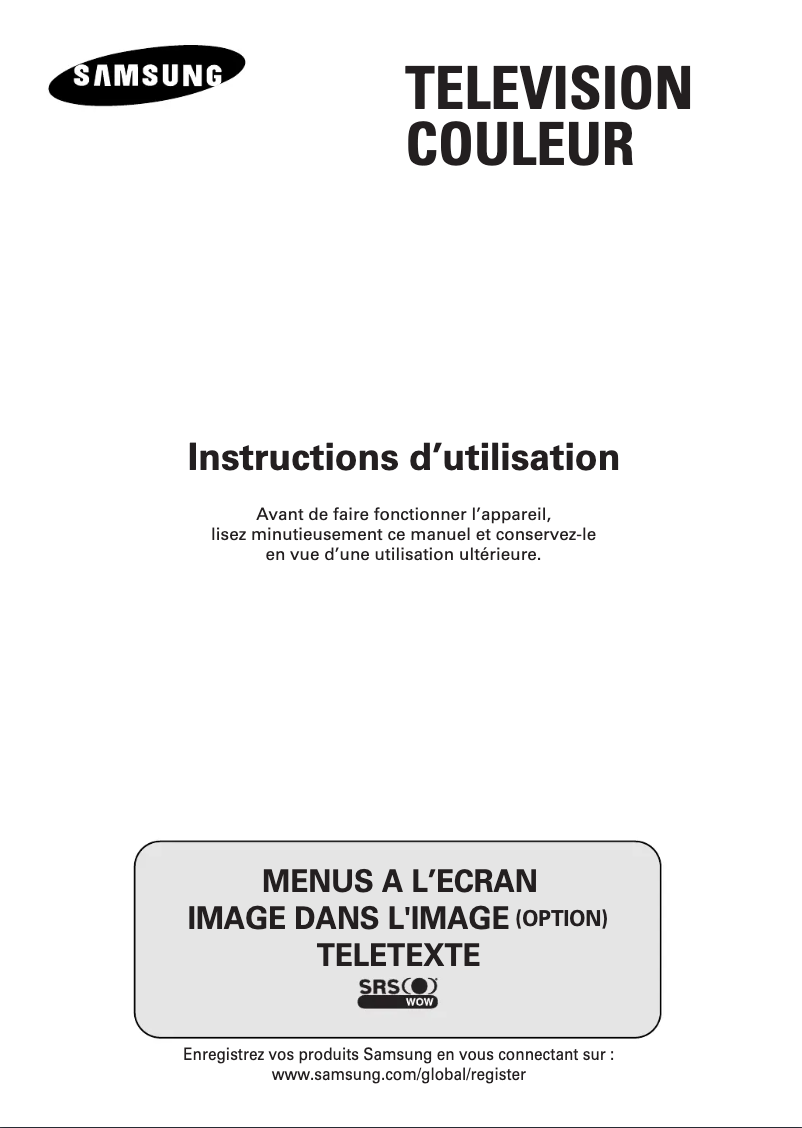 Page 1 de la notice Manuel utilisateur Samsung CW-29M226V