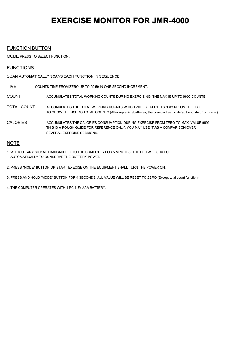 Page 1 de la notice Manuel utilisateur JETstream JMR-4000