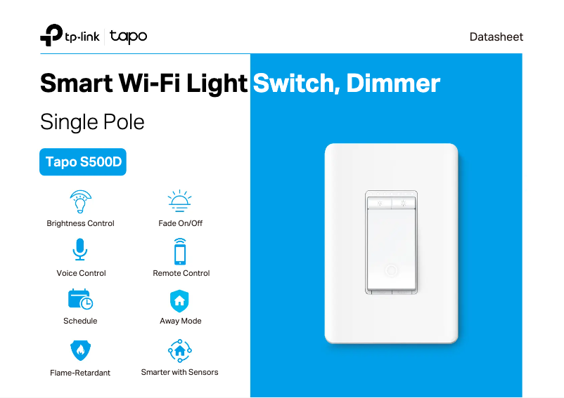 Page 1 de la notice Guide d'installation TP-Link Tapo S500D