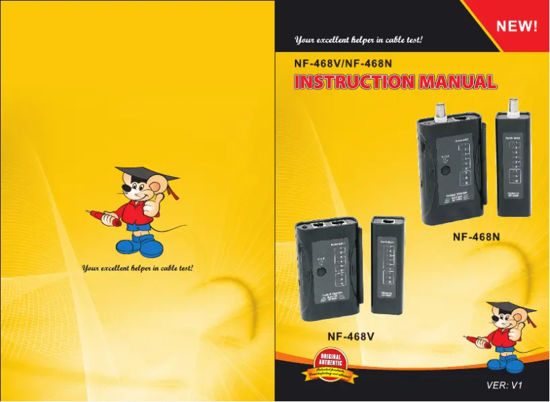 Page 1 de la notice Manuel utilisateur Noyafa NF-468V