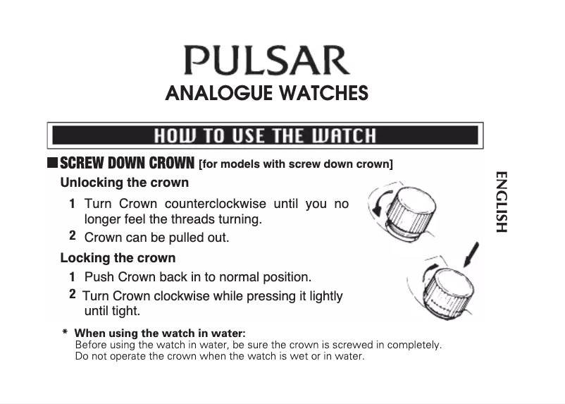 Page n°1 - Manuel utilisateur Pulsar Attitude PN4052X1