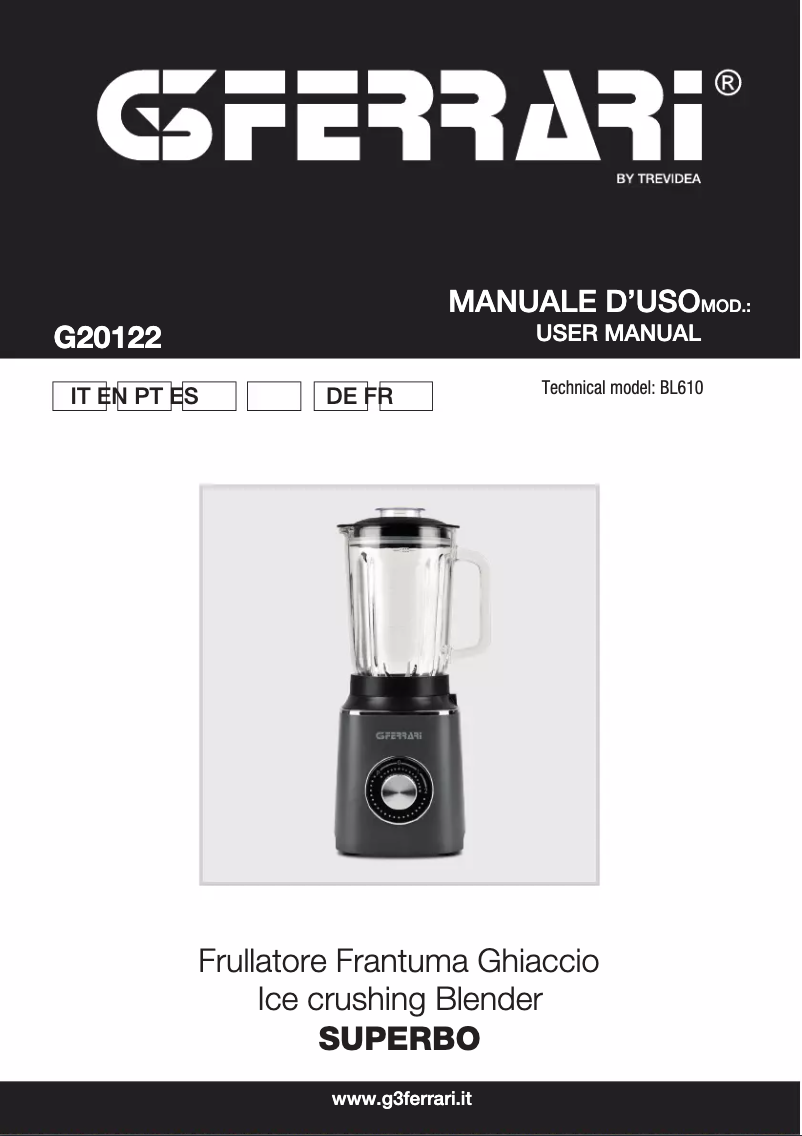 Page n°1 - Manuel utilisateur G3 Ferrari Stelolungo Pro G20112