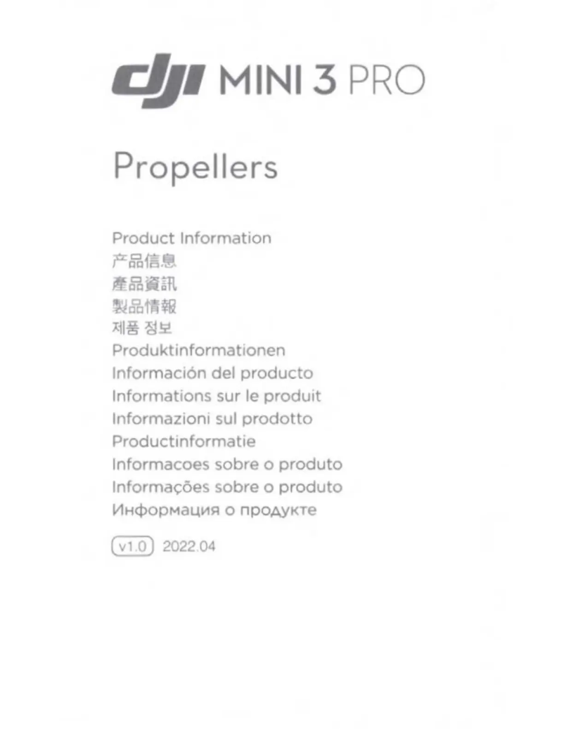 Page 1 de la notice Manuel utilisateur DJI Mini 3 Pro Propellers