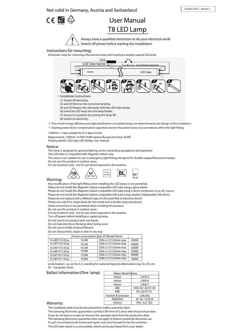 Page n°1 - Manuel utilisateur Samsung SI-L8V19112CEU