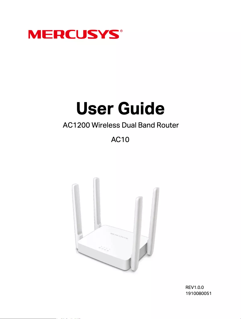 Page 1 de la notice Mode d'emploi Mercusys AC10