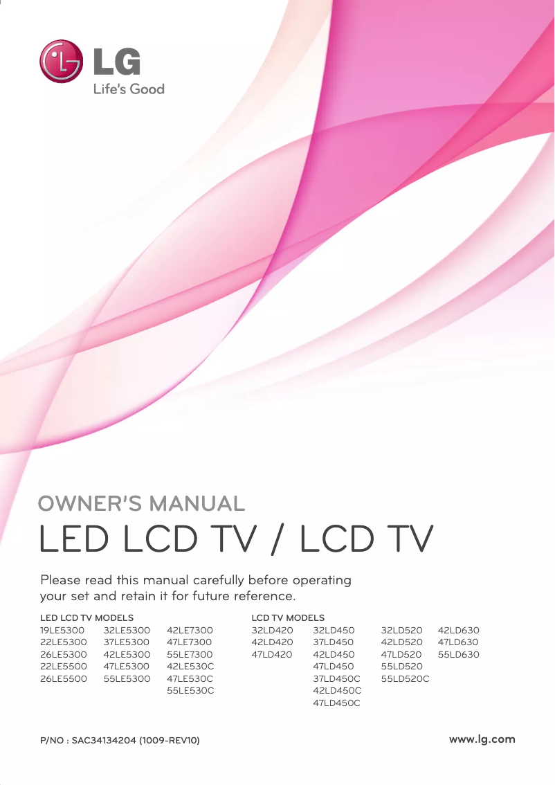 Página 1 del manual Manual de usuario LG 47LD490