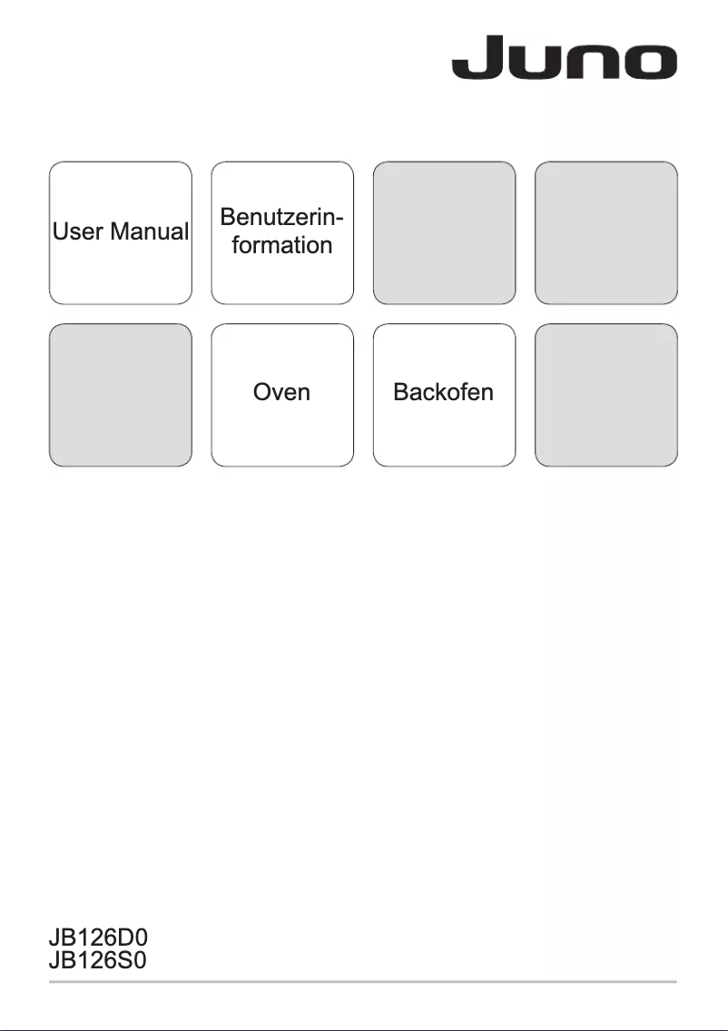 Page 1 de la notice Manuel utilisateur Juno JB126S0