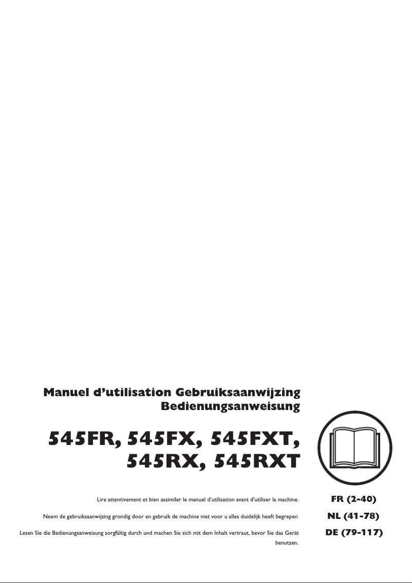 Page n°1 - Manuel utilisateur Husqvarna 545FR