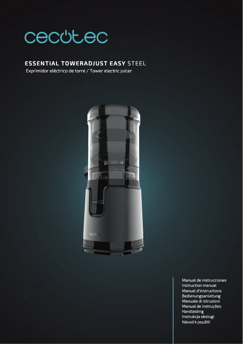 Image de la première page du manuel de l'appareil Essential TowerAdjust Easy