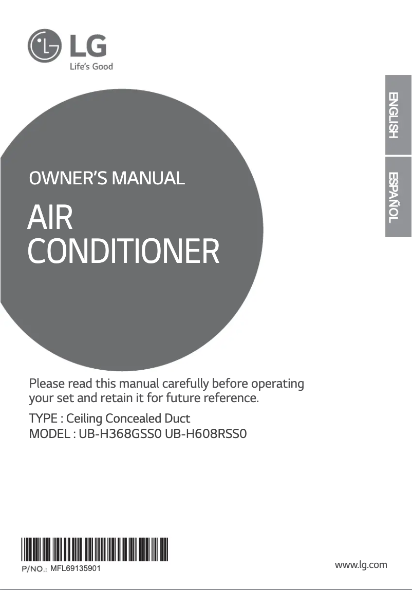 Page 1 de la notice Manuel utilisateur LG UBUH608RSS0