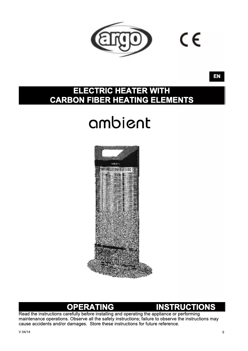 First page image of the manual for Ambient