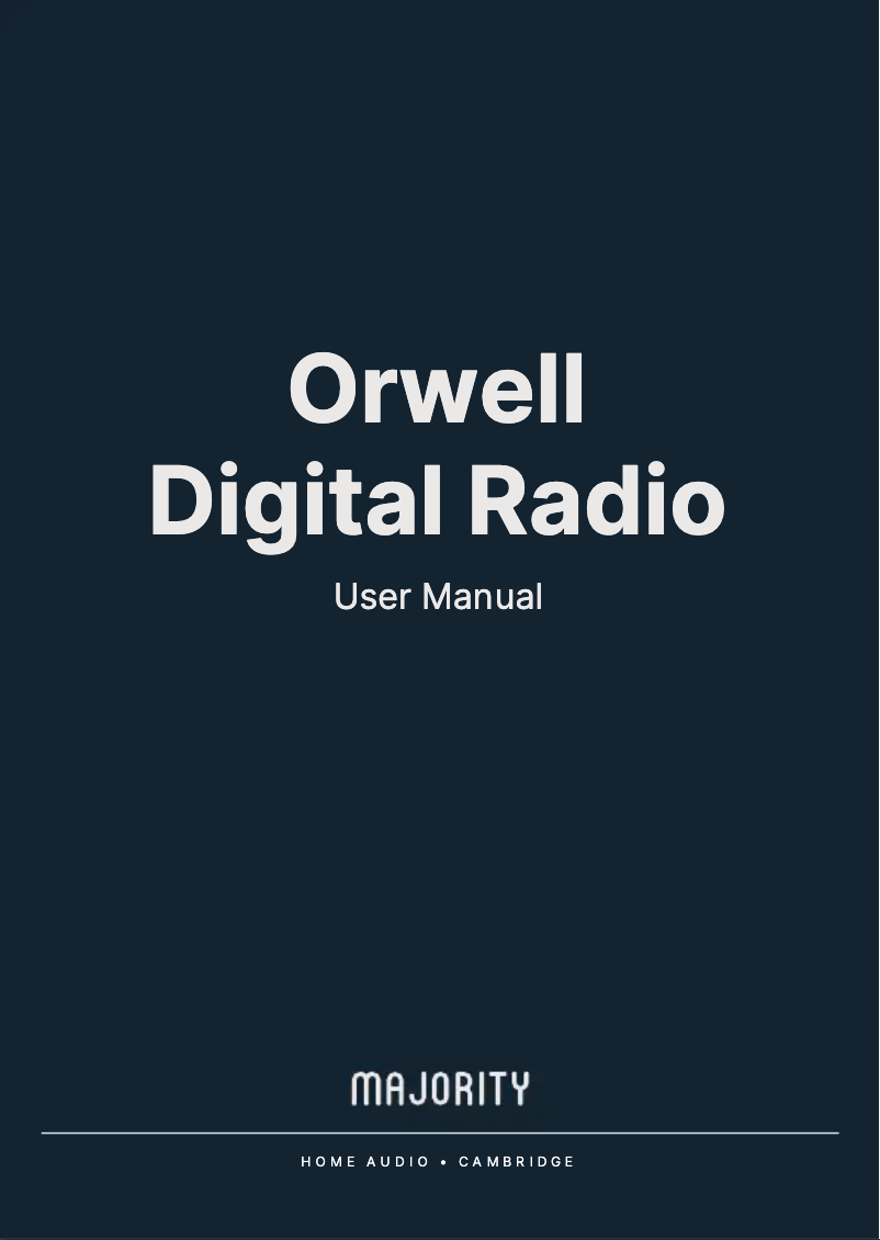 Page 1 de la notice Manuel utilisateur Majority Orwell