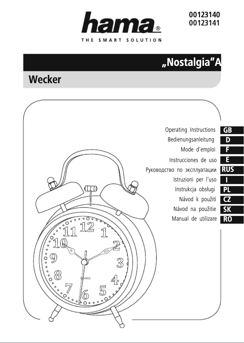 Page n°1 - Manuel utilisateur Hama Nostalgia 123140