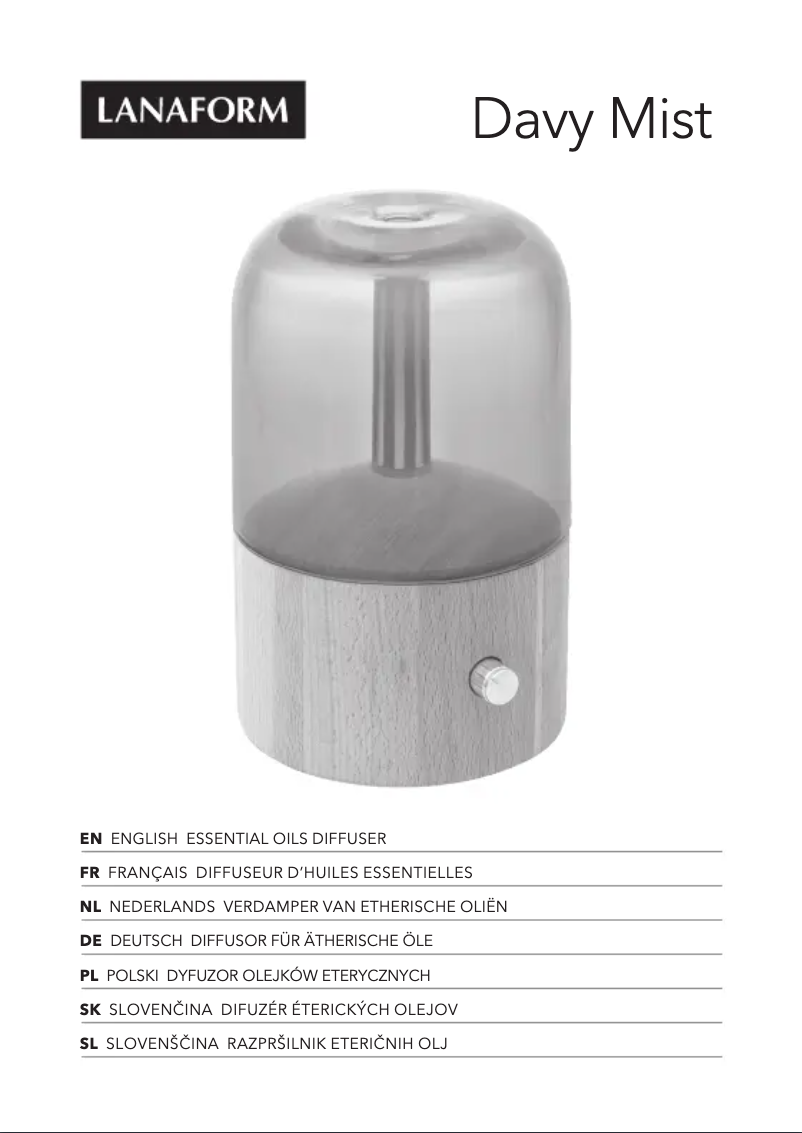 Image de la première page du manuel de l'appareil Davy Mist