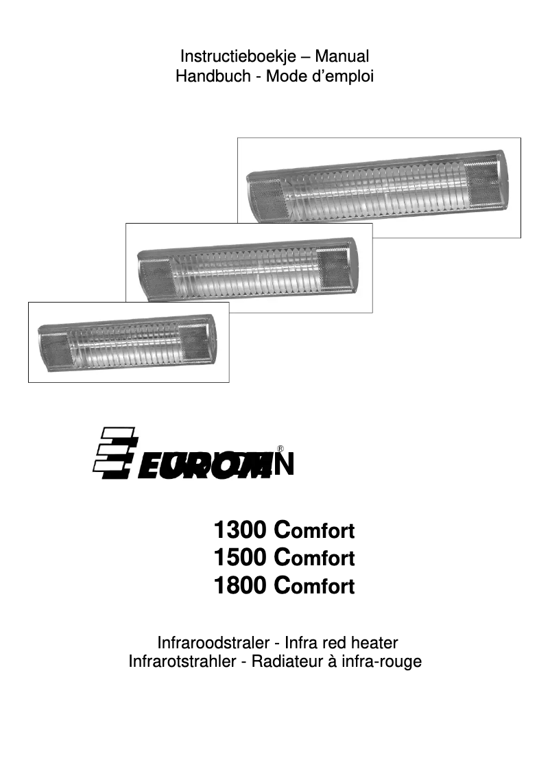 Imagen de la primera página del manual del dispositivo 1300 Comfort