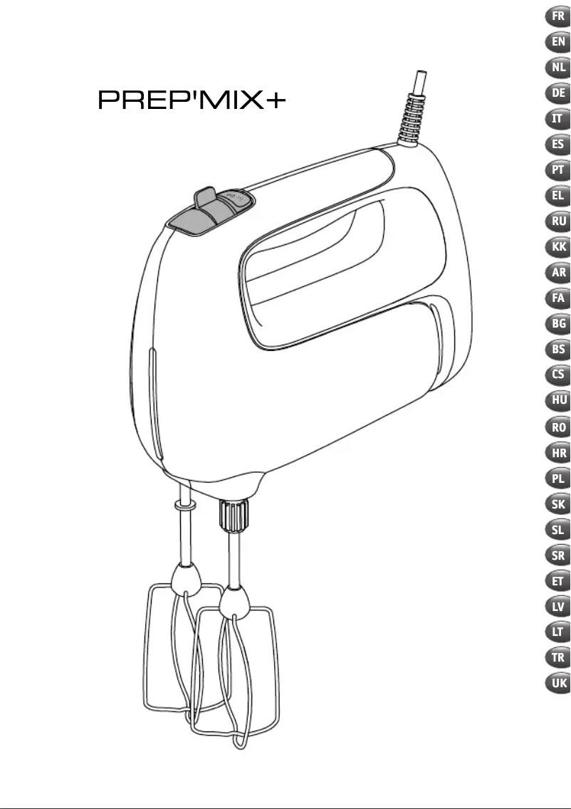 Page 1 de la notice Manuel utilisateur Tefal Prep'Mix+ HT4621
