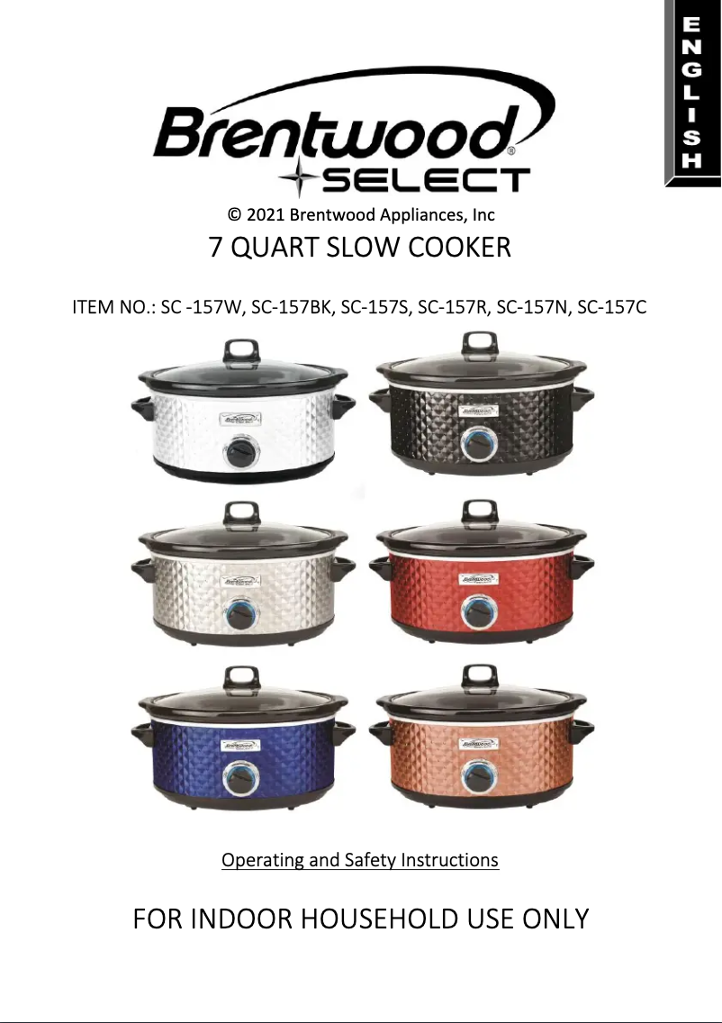 Imagen de la primera página del manual del dispositivo SC-157BK