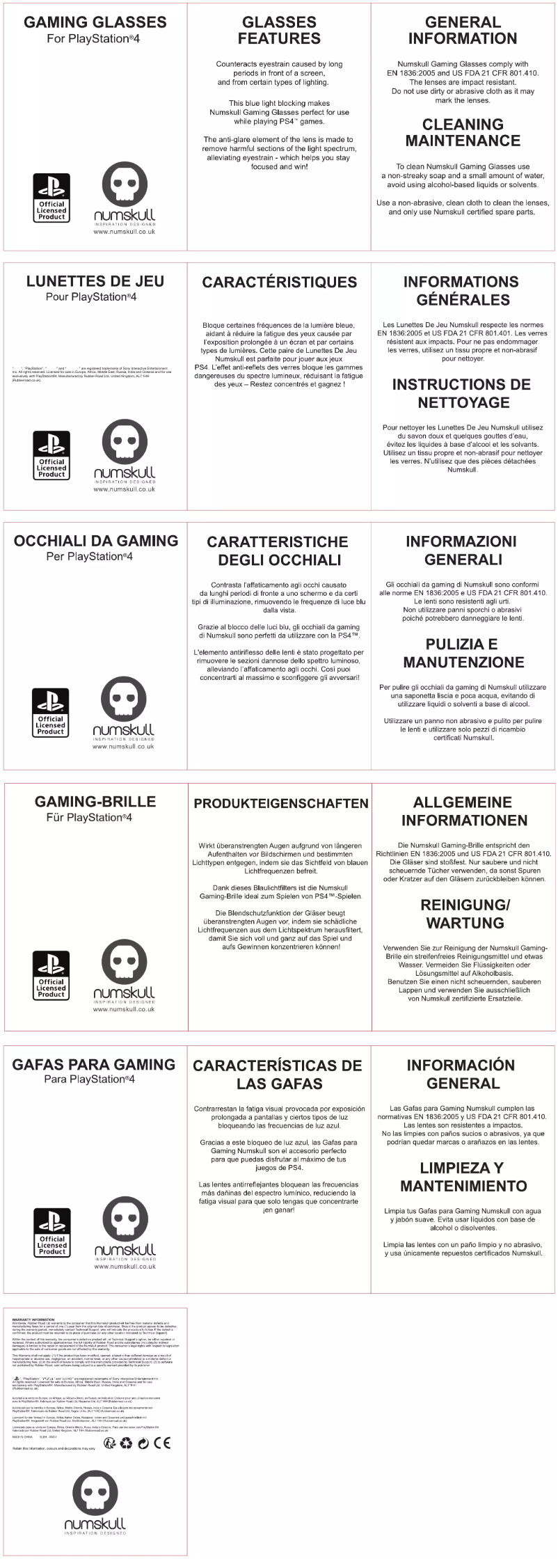 Page 1 de la notice Manuel utilisateur Numskull NS0840