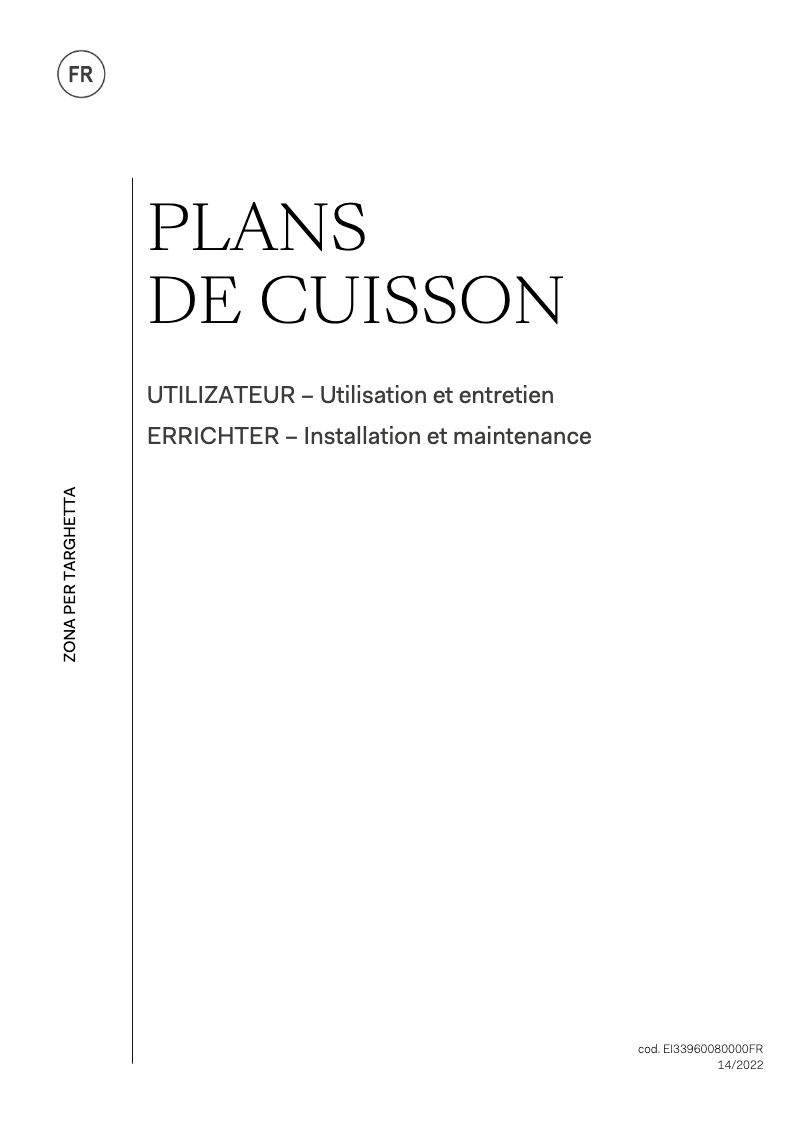 Page 1 de la notice Manuel utilisateur Ilve HCPMT125FDD