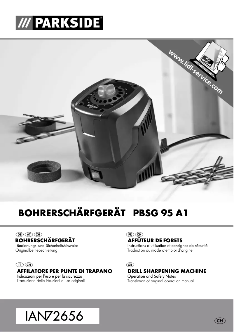 Page n°1 - Manuel utilisateur Parkside PBSG 95 A1