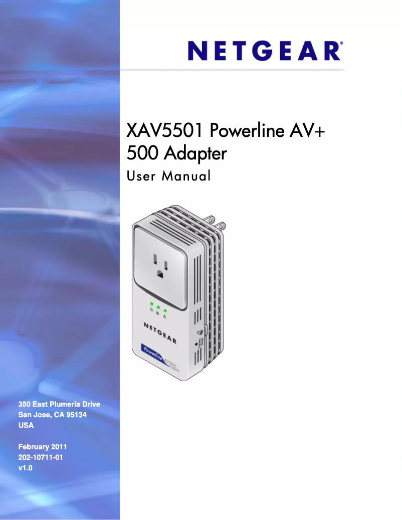 Page 1 de la notice Manuel utilisateur Netgear XAV5501
