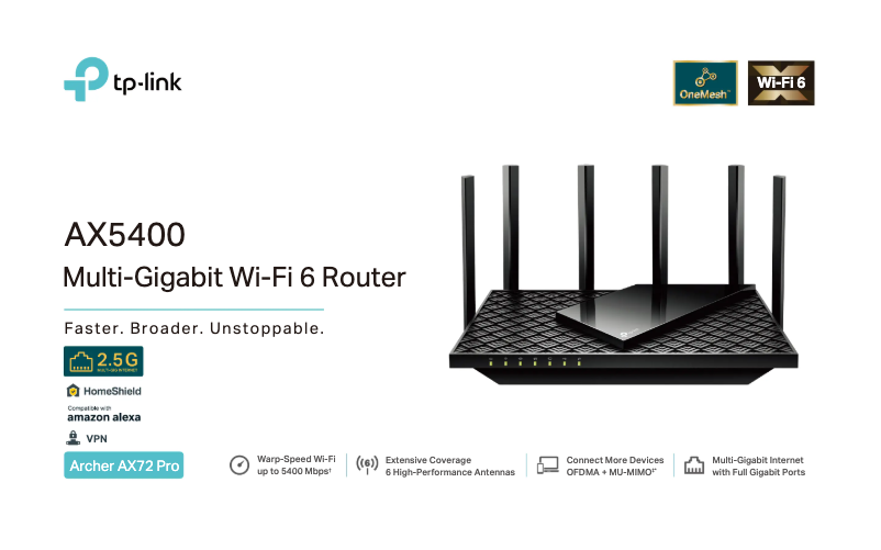 Página 1 del manual Ficha técnica TP-Link Archer AX72 Pro