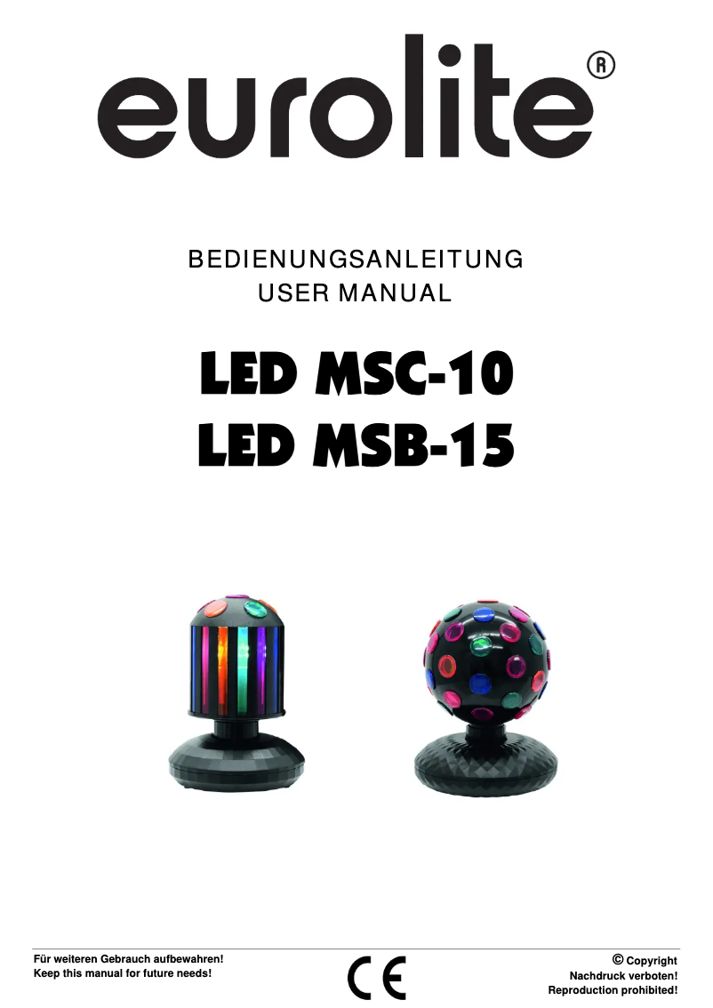 Página 1 del manual Manual de usuario Eurolite LED MSC-10