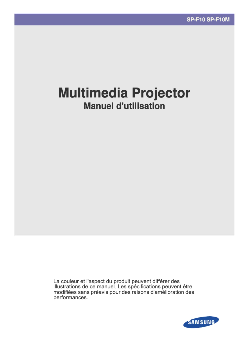 Page 1 de la notice Manuel utilisateur Samsung F10M