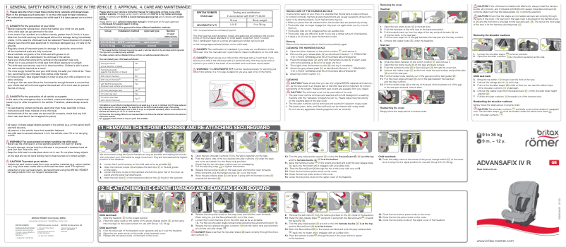 Page 1 de la notice Manuel utilisateur Britax-Römer Advansafix IV R