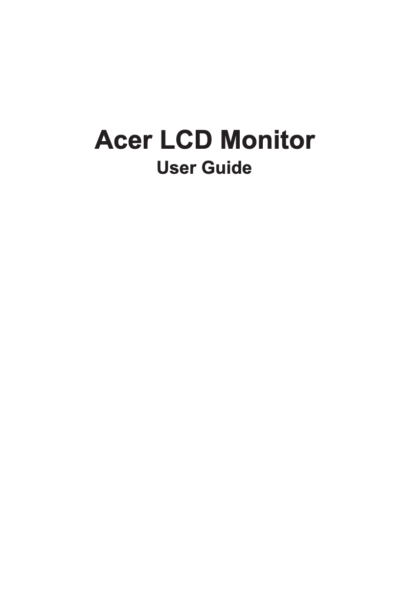 Page n°1 - Manuel utilisateur Acer Predator Z271