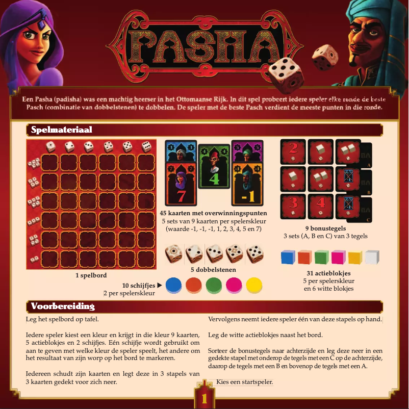 Page n°1 - Manuel utilisateur White Goblin Games Pasha