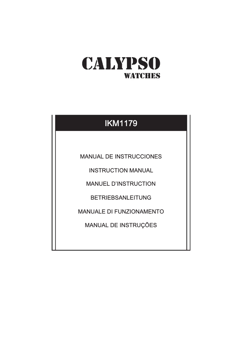 Page 1 de la notice Manuel utilisateur Calypso K5748