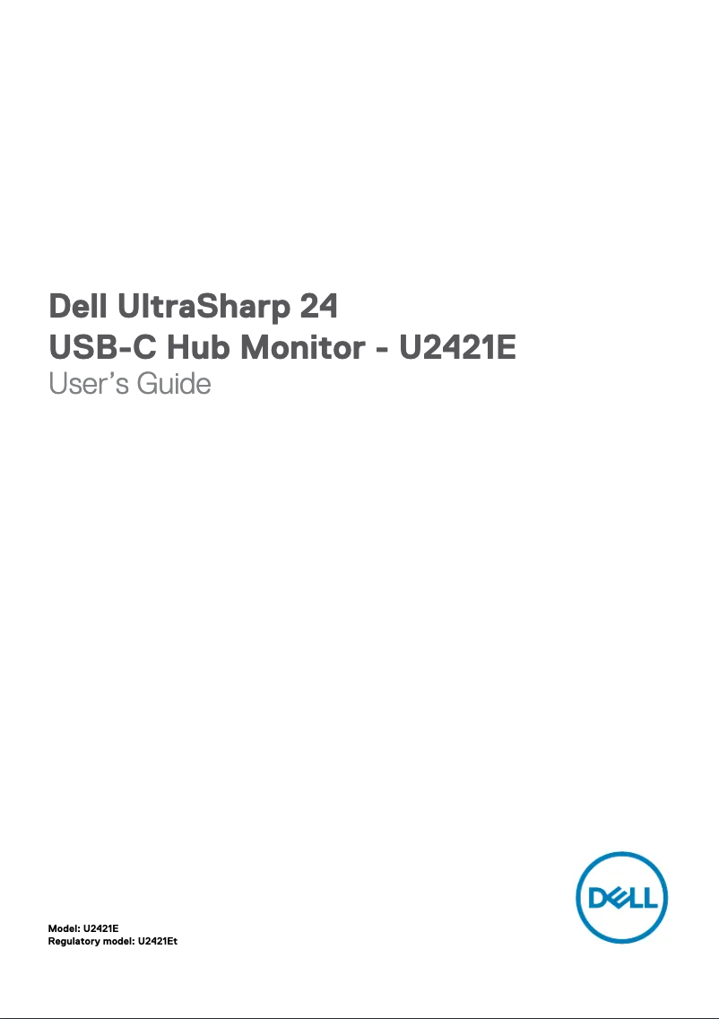 Image de la première page du manuel de l'appareil UltraSharp U2421E