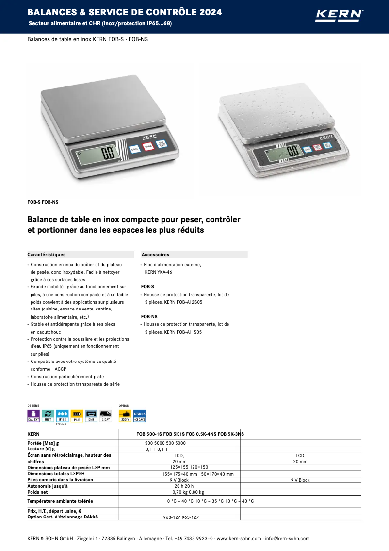 Image de la première page du manuel de l'appareil FOB 500-1S