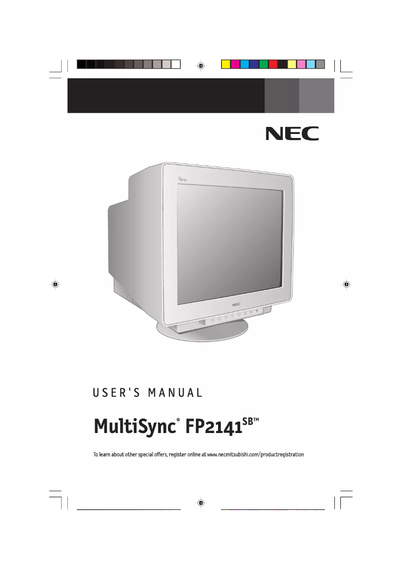 Page 1 de la notice Manuel utilisateur NEC MultiSync FP2141SB