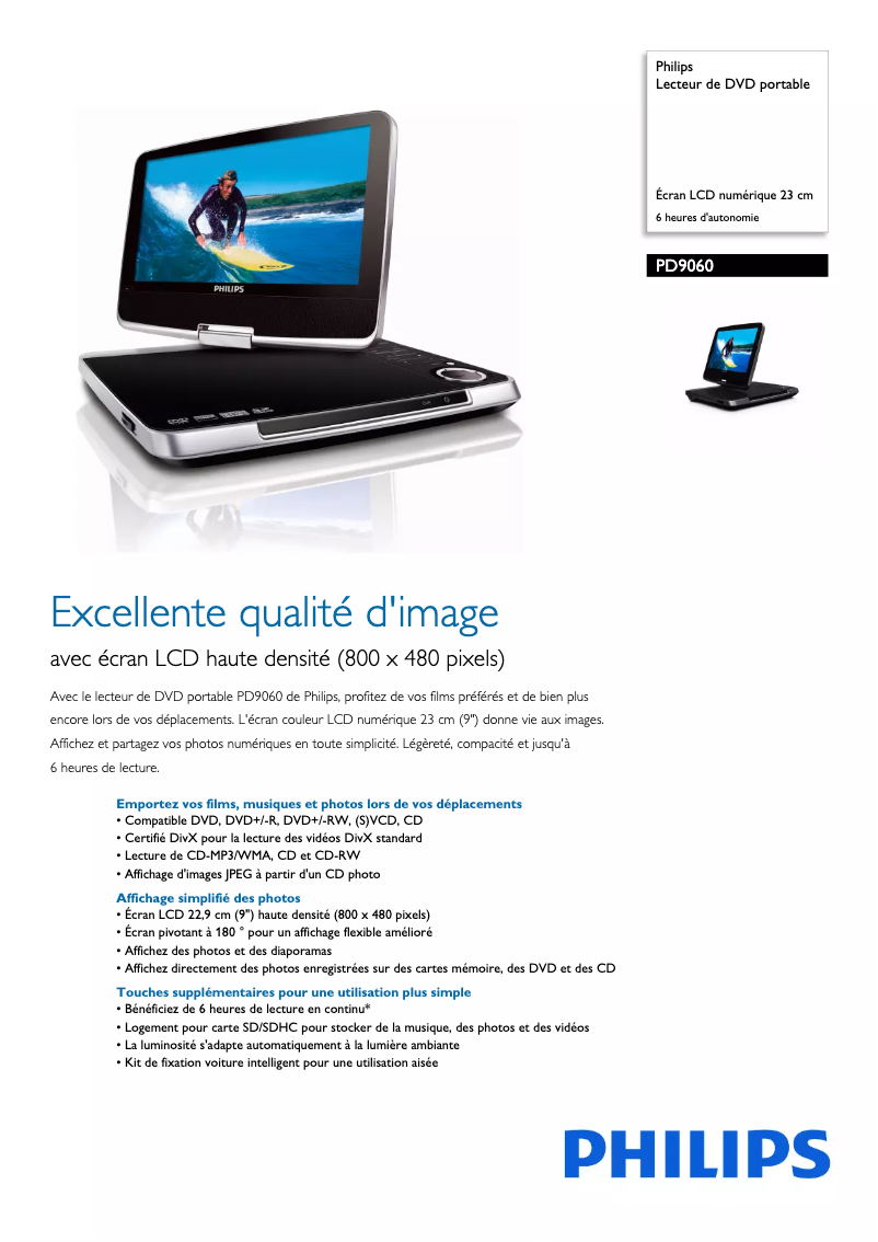 Image de la première page du manuel de l'appareil PD9060