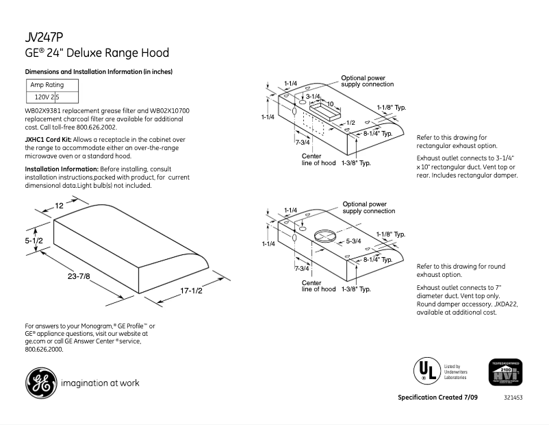 Imagen de la primera página del manual del dispositivo JV247PWW