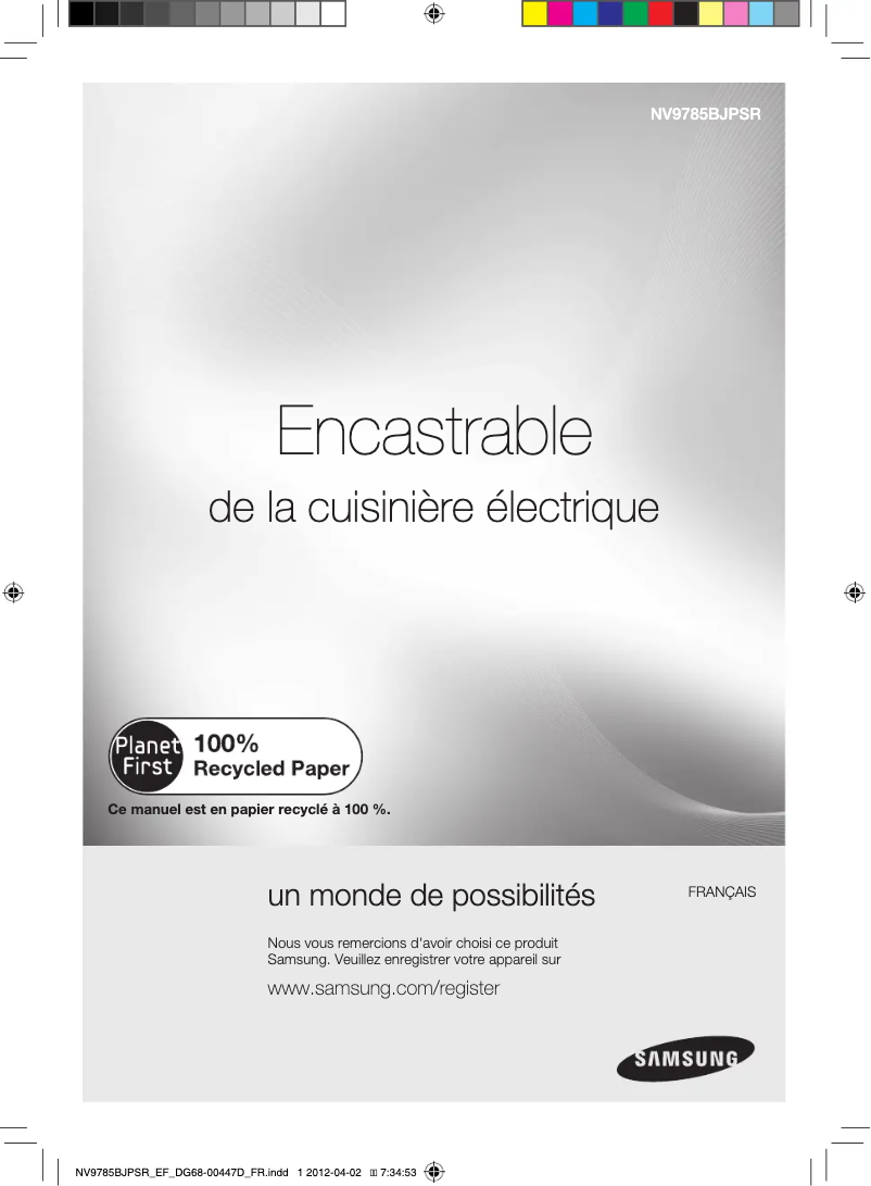 Page n°1 - Manuel utilisateur Samsung NV9785BJPSR