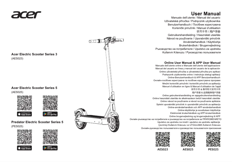 Image de la première page du manuel de l'appareil AES023