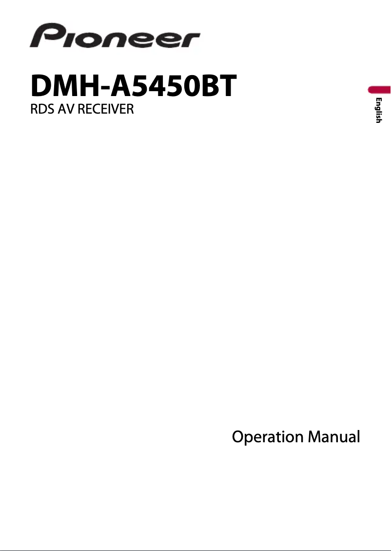 Image de la première page du manuel de l'appareil DMH-A5450BT