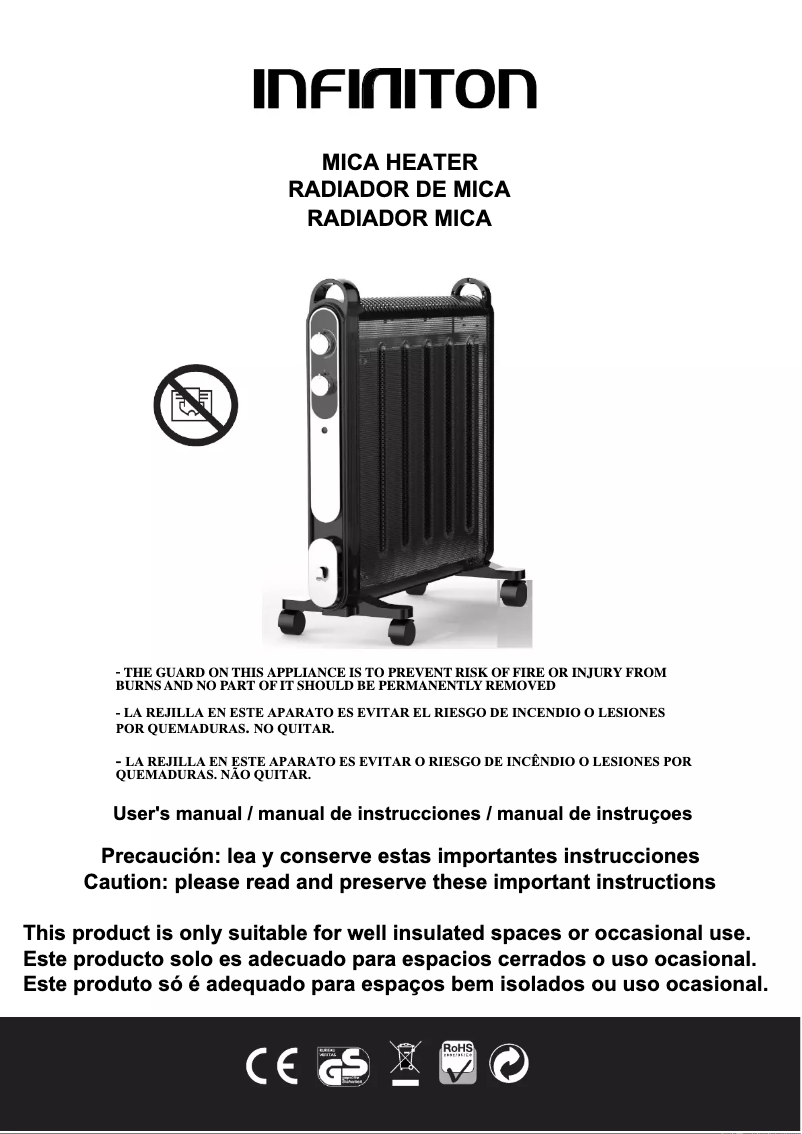 Página 1 del manual Manual de usuario Infiniton HMK-31