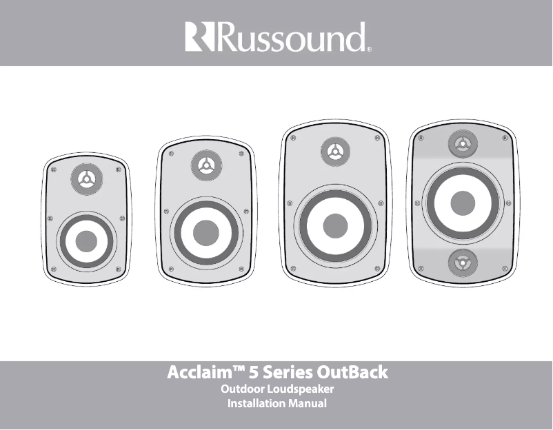 Page n°1 - Manuel utilisateur Russound OutBack 5B65