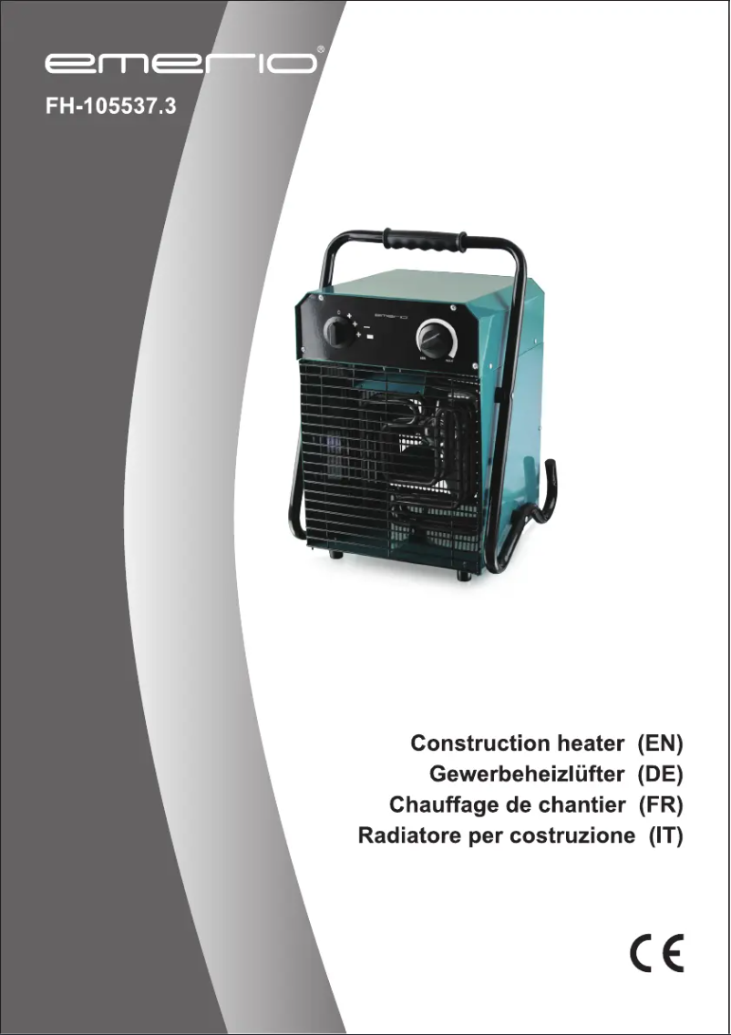 Page 1 de la notice Manuel utilisateur Emerio FH-105537.3