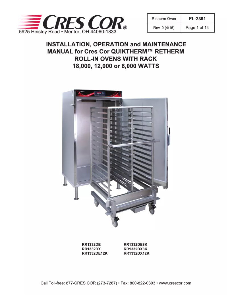 Image de la première page du manuel de l'appareil RR1332DE