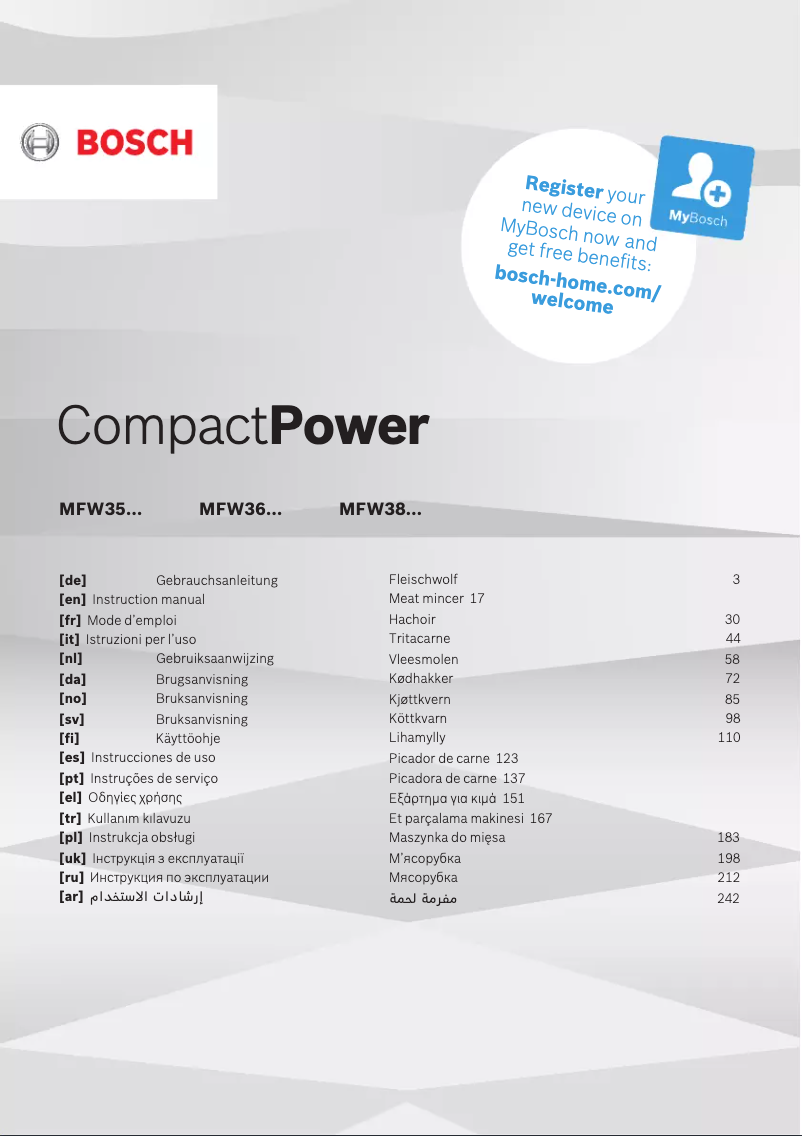 Image de la première page du manuel de l'appareil CompactPower MFW3630A