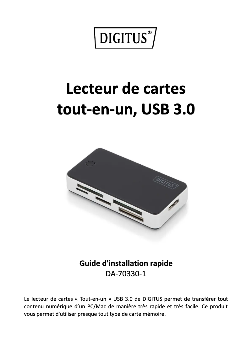 Page n°1 - Manuel utilisateur Digitus DA-70330-1